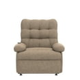 thumbnail image 6 of Electric Recliner Chair, PAPROOS Ergonomic Lounge Recliner with Remote Control, Side Pocket, Modern Power Recliner Sofa for Adults Elderly, Single Reclining Sofa for Living Room Home, Brown, 6 of 9