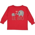 thumbnail image 3 of Inktastic Lil Bro Matching Elephant Boys Long Sleeve Toddler T-Shirt, 3 of 5