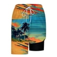 thumbnail image 6 of LIBRCLO Mens Swim Trunks with Liner 2 in 1 Bathing Suits Quick Dry Hawaiian Print Board Shorts Lightweight Breathable Summer Beach Shorts Blue XXL, 6 of 6