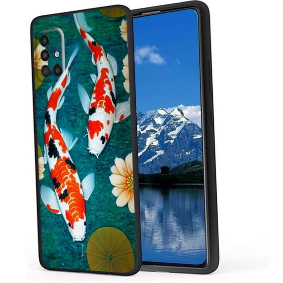 Compatible with Samsung Galaxy A51 4G Phone Case, Koi-Fish-34 Case Silicone Protective for Teen Girl Boy Case for Samsung Galaxy A51 4G