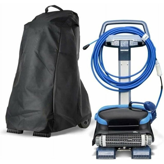 Classic Caddy Cover, Moisture Away Convenient Handle For Robotic Pool Cleaner, Well-Ventilated Polyester Fabric Powerful Adhesive Straps