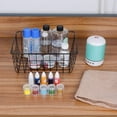 thumbnail image 7 of NOGIS Freezer Baskets,Farmhouse Metal Wire Basket Freezer Storage Wire Baskets Organizer Wire Storage Basket for Kitchen Pantry Organizer Bins,11"x8.7"x4.7"(1Pack,Black Small), 7 of 7