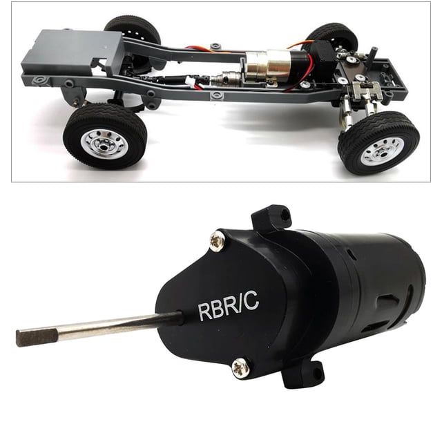 de transmisión completo con motor cepillado 370 para reemplazo de actualización de camión RC per per per Crawler Negro con motor Yotijar RC Truck Center Gearbox
