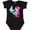 AB-Black, variant on Inktastic Mermaid And Dolphin, Mermaid With Pink Hair Girls Baby Bodysuit