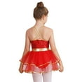 thumbnail image 4 of TiaoBug Girls Christmas Ballet Dance Dress Kids Sequins Straps Ballerina Leotard Dancewear Red 4, 4 of 7