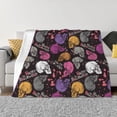 thumbnail image 3 of Throw Blanket for Couch, halloween skeleton Super Soft Fuzzy Comfy Warm Throw Blanket, Cuteness Lightweight Cozy Plush Flannel Blanket & Throws for Sofa and Bed All Season, 3 of 5