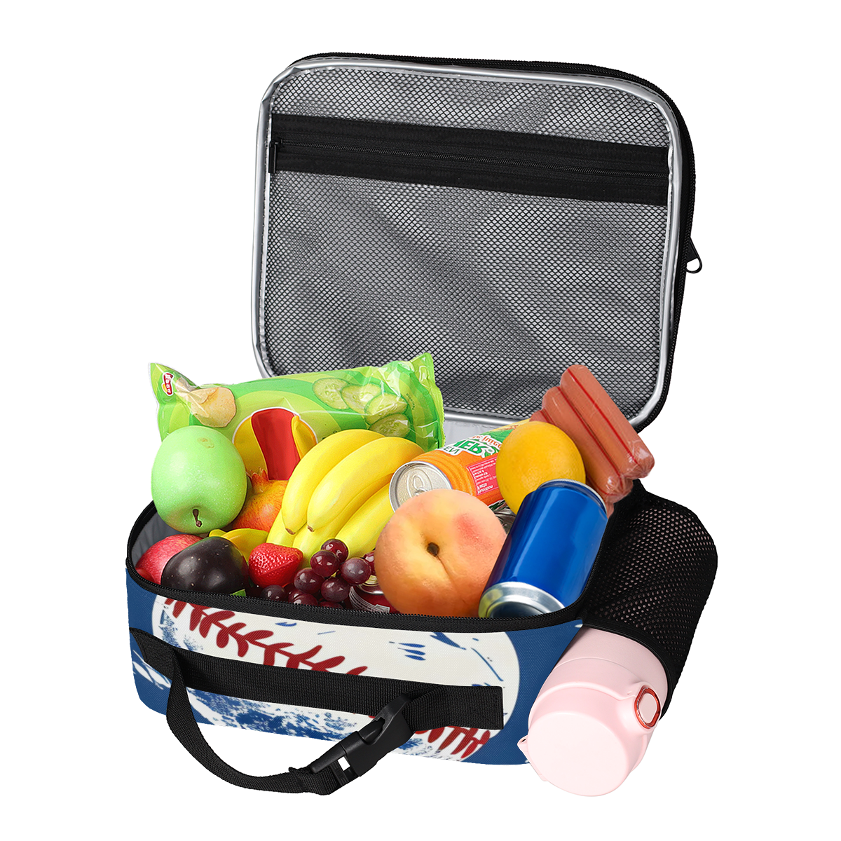 Herdesigns Baseball Sports Large Backpack Set with Lunch Box Lightweight Water Resistant Travel Laptop Backpacks Casual Daypacks for Women Men