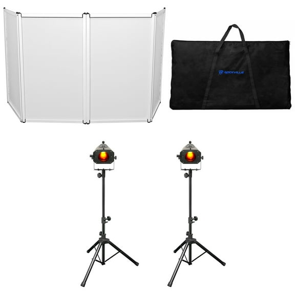 (2) Chauvet DJ LED Followspot 75ST DMX/Manual Focused Lights Stands Free Facade
