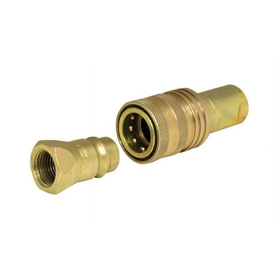 Apache  Steel  1/2 in. Dia. x 1/2 in. Dia. Hydraulic Coupler  1 pk