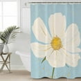 thumbnail image 6 of Shower Curtains Watercolors White Flowers Bath Curtain Daisy Plant Waterproof Bathroom Shower Curtain Set with Hooks Decoration 72 x 84 Inches, 6 of 7