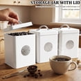 thumbnail image 5 of Atopoler 3 Pcs Kitchen Storage Jar,Metal Sealed Jar with Label Dried Fruit Grain Spices Canister,Kitchen Food Storage for Tea Coffee and Sugar, 5 of 10