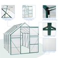 thumbnail image 6 of 6x8 FT Polycarbonate Greenhouse Raised Base And Anchor Aluminum Heavy Duty Walk-in Greenhouses For Outdoor Backyard In All Season,Green 6*10FT, 6 of 9