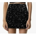 thumbnail image 2 of CHUMUD Womens Sequin Stretchy Bodycon Mini Skirts Sexy Sparkly Skirt Glitter Shiny Skirt Night Out Party, 2 of 3