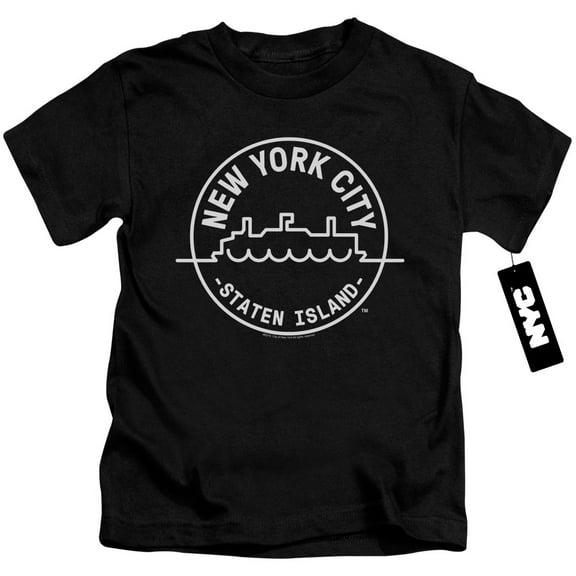 New York City See Nyc Staten Island Youth 18/1 T-Shirt Black