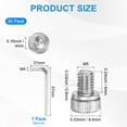 thumbnail image 3 of Uxcell 30-Pack M5 x 6mm Hex Socket Head Cap Screws Bolts, 304 Stainless Steel Machine Bolt Full Thread Precision Fasteners, 3 of 7