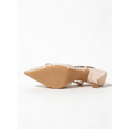 thumbnail image 2 of On feet& in love Women's Pointed Toe Slingback Heels with Metallic Horsebit Buckle - Smooth Apricot PU Dress Shoes for Work & Event - Size 6, 2 of 7
