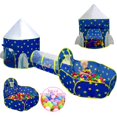 thumbnail image 1 of Bolígrafo Play Tent PigPigPen para niños con piscina de bolas y túnel para gatear, 3 unidades, 1 of 7