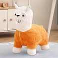 thumbnail image 1 of 15.7In Upholstered Lamb Fleece Foot Stool Soft High Density Sponge Cushion Sturdy Wooden Frame Non Slip Floor Protection Multifunctional for Entryway Living Room Bedroom Shoe Changing Foot Rest, 1 of 6
