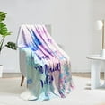 thumbnail image 2 of Mermaid blanket 50x60inch, flannel blanket soft and comfortable, gradient color mermaid blanket gift suitable for girls, women and children, cute mermaid blanket suitable for nap bed sofa chair home d, 2 of 6