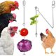 thumbnail image 1 of Alimentador de pollos colgante, alimentador de pájaros colgante para loros y pollos, alimentador de pollos de juguete de acero inoxidable oso de fresa Electrónica, 1 of 5