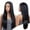 black, variant on YSGFHGJW Headband Wig Human Hair,Wig Long Straight Hair Split Black Wig Women's Long Hair Waist Buckle Net,black