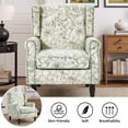 thumbnail image 4 of DREAMSIDEA Wingback Accent Chair Sets of 2 with Nailhead Trim & Retro Wood Legs,Morden ArmChair for Living Room-Rococo Green, 4 of 6