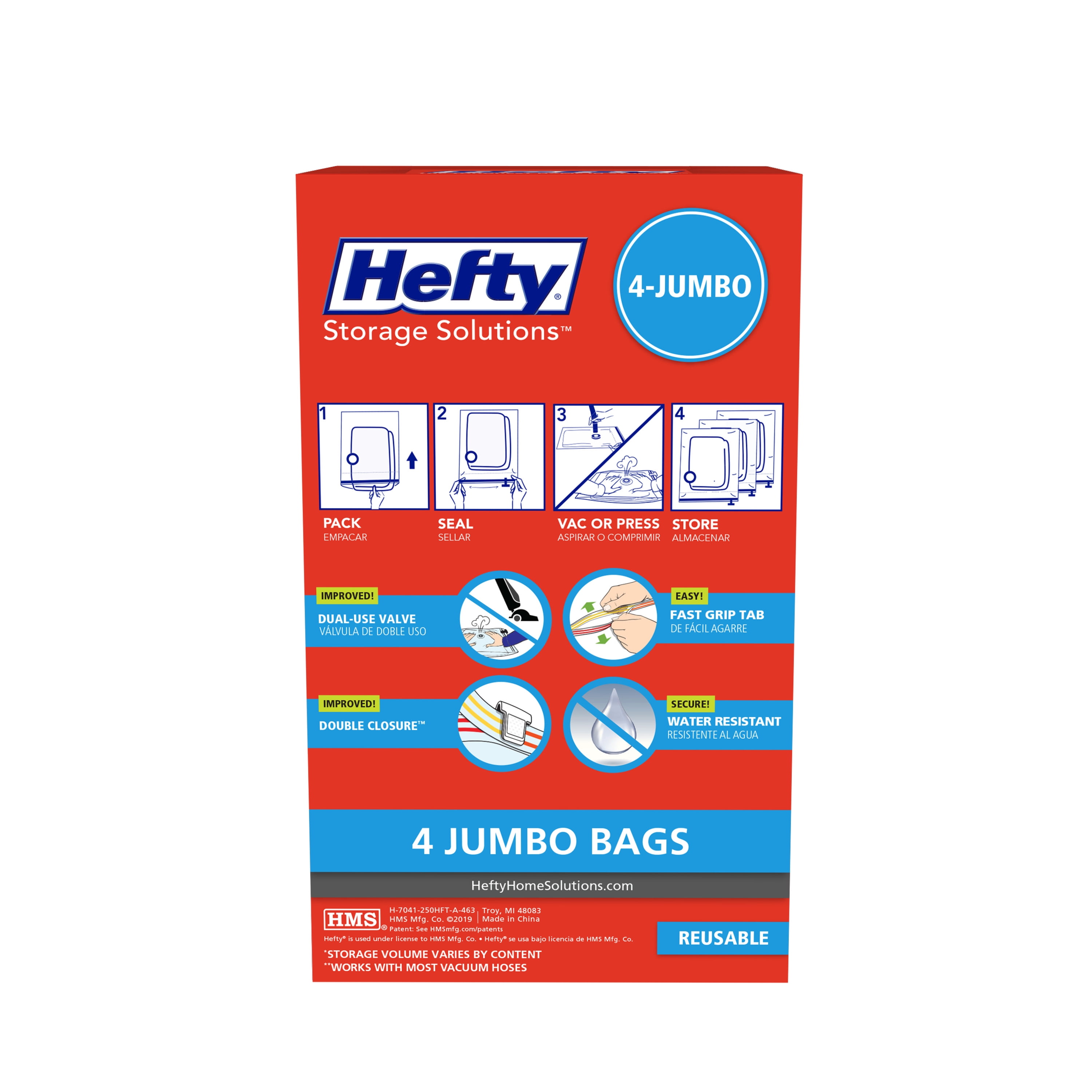 Hefty Shrink-Pak - 3 Jumbo Vacuum Storage Bags for Under Bed 3