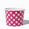 thumbnail image 2 of UNIQ 16 oz Pink Polka Dotty Ice Cream Cups - 1000/Case, 2 of 2
