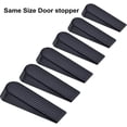 thumbnail image 4 of Non-Slip Heavy Duty Door Stopper, 6-Pack Commercial Grade Rubber Wedge For All Floors, Security Stop, Stackable, Child And Pet Safe, Black, 4 of 6
