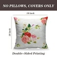 thumbnail image 2 of LALILO Throw Pillow Covers Floral Three Rose Retro Accent Art Cushion Cover 18" x 18", 2 Pack, 2 of 6