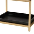 thumbnail image 6 of Baxton Studio Melosa Modern Glam and Luxe Black Finished Wood and Gold Metal 1-Drawer End Table, 6 of 7