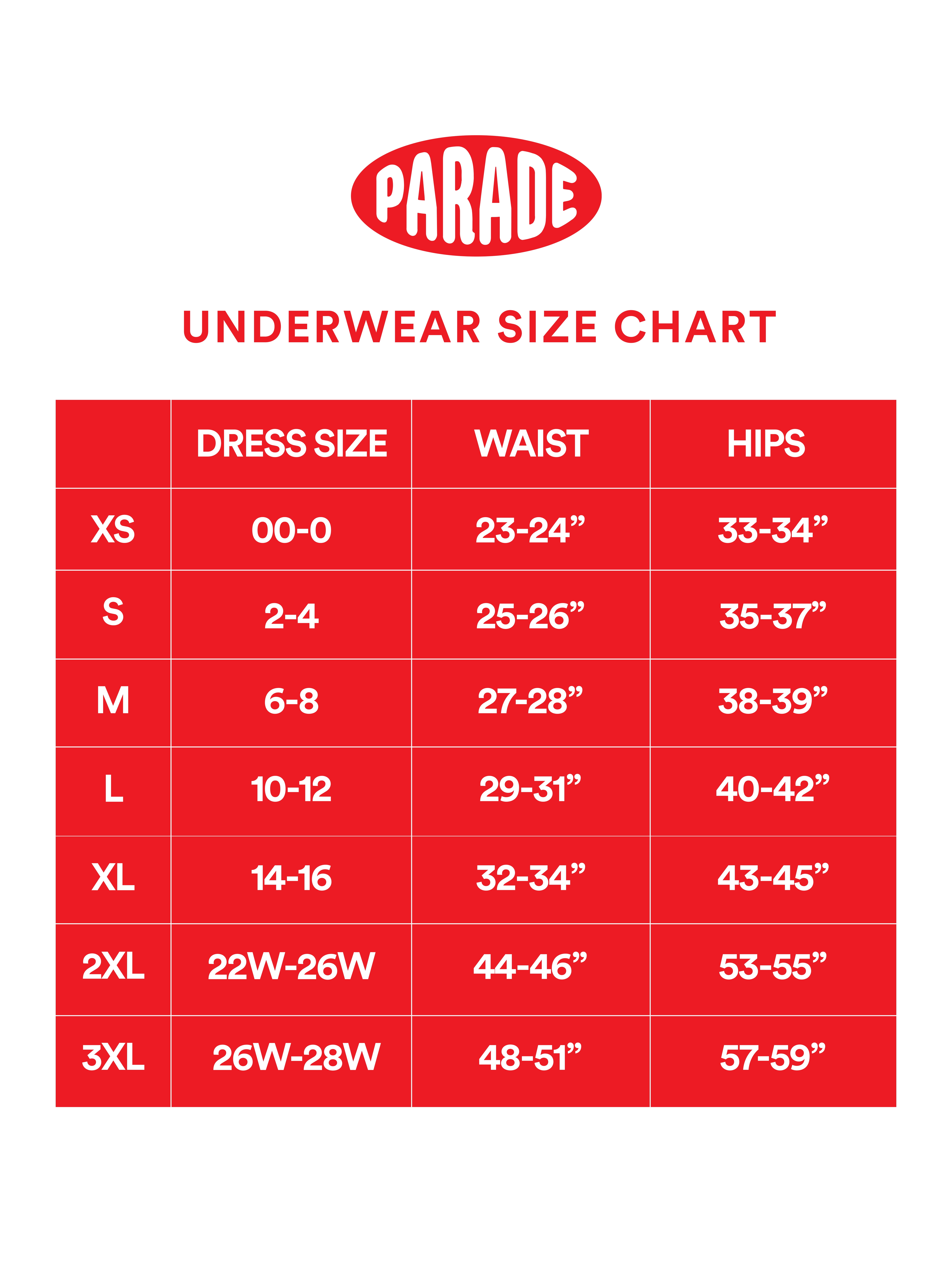 Parade Lace Thong Underwear, 3-Pack, Sizes XS to 3XL