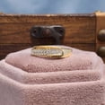 thumbnail image 4 of vylahjewellery Classic 10K Vermeil Yellow Gold Anniversary Gift Ring Round Cut Moissanite Diamond Wedding Ring Stackable Engagement Jewelery Ring, 4 of 6