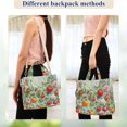 thumbnail image 4 of FORMRS Womens Corduroy Tote Bag Crossbody Shoulder Handbag with Pocket, Green Floral Tomatoes, 4 of 7