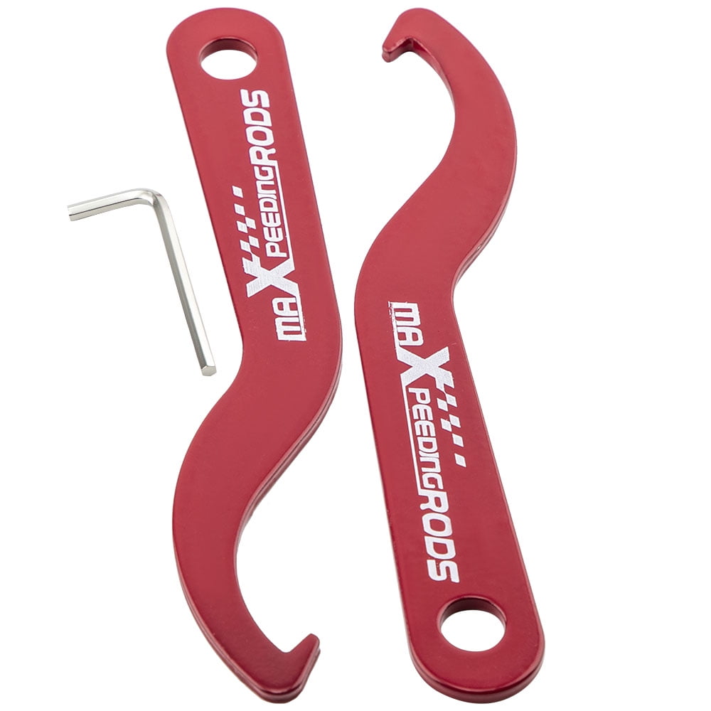 Maxpeedingrods 2x Steel Coilover Adjustment Spanners Wrench Universal Coil Over Spring Red