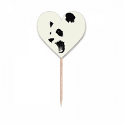 Panda Black White Open Mouth Color Block Toothpick Flags Heart Lable Cupcake Picks