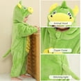 thumbnail image 5 of WIBACKER 0-3T Unisex Baby Animal Costume Winter Autumn Flannel Hooded Romper Christmas and Halloween Dinosaur Cosplay Jumpsuit, 5 of 5