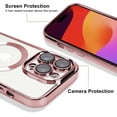 thumbnail image 3 of Case Made for iPhone 15 Pro Max 6.7 Inch [Built-in Camera Lens Protector] [Compatible with MagSafe] Anti-Scratch Shockproof Protective Slim Electroplated Case for Women Men - Pink, 3 of 14