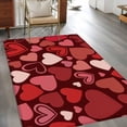 thumbnail image 2 of Red Heart 4x6 Area Rugs for Living Room, Valentine''s Day Non Slip Floor Mat Washable Low-Profile Indoor Carpet for Bedroom, Dining Room, Bathroom, 2 of 4
