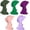 Set 3, variant on 5 Pack Womens Muslim Mini Hijab Caps Solid Color Modal Islamic Neck Cover Under Scarf Head Wear Cap