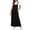 Black, variant on Summer Casual Blend Pinafore Dress for Women Sleeveless Pleated Maxi Overall with Pockets A-Line Dress for Daily & Vacation