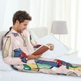 thumbnail image 6 of Picia Mushroom Pattern Men’s Long-Sleeve Sleepwear Set - Soft 2-Piece Loungewear with Pockets, Comfy PJs for Relaxing Nights-Medium, 6 of 7