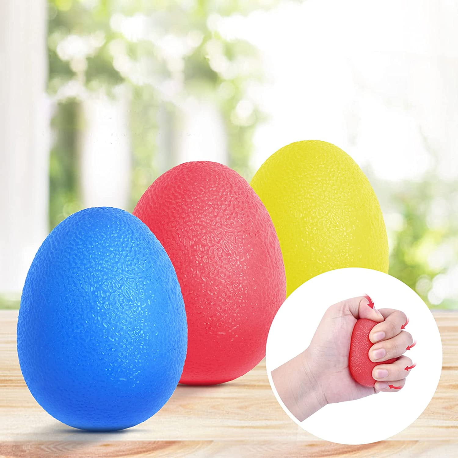Stress Release Finger Grip Ball Hand Exercises Strengthener For Training Therapy 