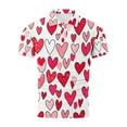 thumbnail image 5 of Handshe Men's Short Sleeve Shirt with Valentine's Day Print, Button-Up Collar for Casual Wear and Gift Giving, 5 of 5