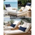 thumbnail image 6 of Pack of 2 Outdoor Lumbar Pillow Covers 11x16 Inch, Navy Blue White Geometric Waterproof Throw Pillow Covers Set, Modern Herringbone Abstract Art Decorative Cushion Cases for Patio Porch Car, 6 of 7