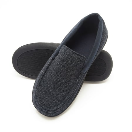 Hanes Men's Slippers House Shoes Moccasin Comfort Memory Foam Indoor Outdoor Fresh (Best Mens House Shoe)