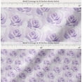 thumbnail image 2 of Soimoi Purple Cotton Poplin Fabric Rose Floral Decor Fabric Printed Yard 42 Inch Wide, 2 of 7