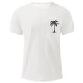 thumbnail image 4 of Handshe Men's Coconut Tree Print T Shirt Casual Round Neck Short Sleeve Top Personality Fashion Summer, 4 of 5