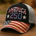 thumbnail image 2 of Rotm Baseball Cap Women & Men Embroidery American-Flag Baseball Cap - Fashion Washed Cotton Letter USA-Hat for Unisex Black,One Size, 2 of 4