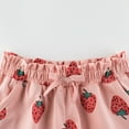 thumbnail image 4 of Xmarks Toddler Girls Casual Athletic Drawstring Shorts With Pocket Fruit Print and Sweet Love Print  Elastic Waist Shorts Summer Sleep Pajama Shorts, 4 of 7